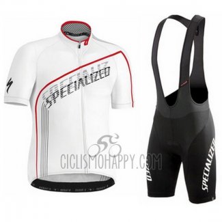 Specialized Cycling Jersey Bib Short 2016 Men Short Sleeve Light White
