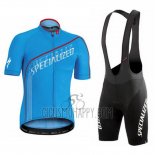Specialized Cycling Jersey Bib Short 2016 Men Short Sleeve Sky Blue
