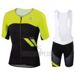 Sportful Cycling Jersey Bib Short 2017 Men Short Sleeve Yellow and Black