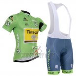 Tinkoff Lider Cycling Jersey Bib Short 2016 Men Short Sleeve Green and Black