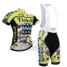 Tinkoff Saxo Bank Cycling Jersey Bib Short 2015 Short Sleeve Black and Yellow