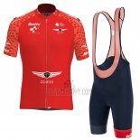 Tour de Suisse Cycling Jersey Bib Short 2023 Men Short Sleeve Red