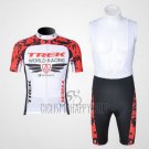 Trek Cycling Jersey Bib Short 2011 Short Sleeve Red and White