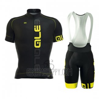 ALE Cycling Jersey Bib Short 2016 Men Short Sleeve Black