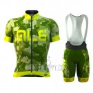 ALE Cycling Jersey Bib Short 2016 Men Short Sleeve Green and Yellow