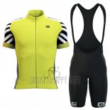 ALE Cycling Jersey Bib Short 2016 Men Short Sleeve White and Yellow