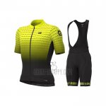 ALE Cycling Jersey Bib Short 2021 Men Short Sleeve Yellow(6)