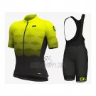 ALE Cycling Jersey Bib Short 2021 Men Short Sleeve Yellow