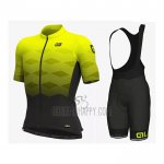 ALE Cycling Jersey Bib Short 2021 Men Short Sleeve Yellow