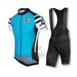 Assos Cycling Jersey Bib Short 2016 Men Short Sleeve Black and Blue
