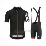 Assos Cycling Jersey Bib Short 2021 Men Short Sleeve Black White Red