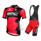 BMC Cycling Jersey Bib Short 2016 Short Sleeve Black and Red