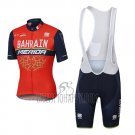 Bahrain Merida Cycling Jersey Bib Short 2017 Short Sleeve Red