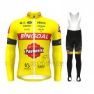Bingoal WB Cycling Jersey Bib Tight 2022 Men Long Sleeve Yellow
