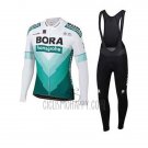 Bora-Hansgrone Cycling Jersey Bib Tight 2020 Long Sleeve Green White