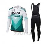 Bora-Hansgrone Cycling Jersey Bib Tight 2020 Long Sleeve Green White
