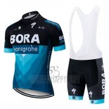 Bora Cycling Jersey Bib Short 2019 Short Sleeve Black Blue
