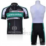 Cannondale Cycling Jersey Bib Short 2011 Men Short Sleeve Black and Vede Militare