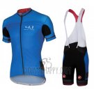 Castelli Cycling Jersey Bib Short 2016 Men Short Sleeve Black and Sky Blue