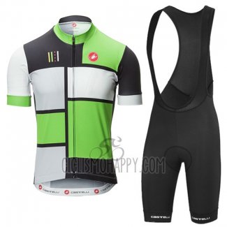 Castelli Cycling Jersey Bib Short 2016 Men Short Sleeve Green and Black