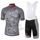Castelli Cycling Jersey Bib Short 2017 Men Short Sleeve Gray