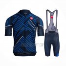 Castelli Cycling Jersey Bib Short 2021 Men Short Sleeve Blue Black White