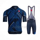 Castelli Cycling Jersey Bib Short 2021 Men Short Sleeve Blue Black White