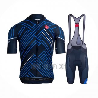 Castelli Cycling Jersey Bib Short 2021 Men Short Sleeve Blue Black White