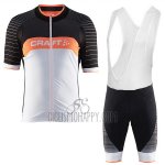 Craft Cycling Jersey Bib Short 2017 Men Short Sleeve Gray and Black