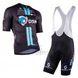 DSM Cycling Jersey Bib Short 2022 Short Sleeve Black