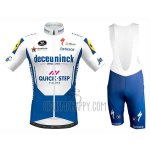 Deceuninck Quick Step Cycling Jersey Bib Short 2020 Short Sleeve White Blue