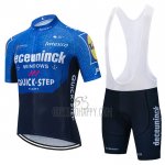 Deceuninck Quick Step Cycling Jersey Bib Short 2021 Short Sleeve Blue Purple