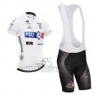 FDJ Lider Cycling Jersey Bib Short 2014 Men Short Sleeve White