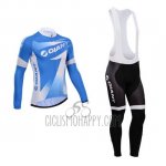 Giant Cycling Jersey Bib Tight 2014 Men Long Sleeve Sky Blue