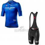 Giro D'italy Cycling Jersey Bib Short 2020 Men Short Sleeve Blue