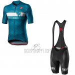 Giro D'italy Cycling Jersey Bib Short 2020 Men Short Sleeve Sky Blue