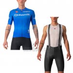 Giro D'italy Cycling Jersey Bib Short 2022 Men Short Sleeve Blue