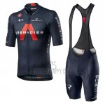 INEOS Grenadiers Cycling Jersey Bib Short 2020 Short Sleeve Red Deep Blue(1)