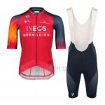 INEOS Grenadiers Cycling Jersey Bib Short 2023 Short Sleeve Red