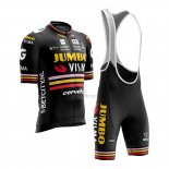 Jumbo Visma Cycling Jersey Bib Short 2023 Men Short Sleeve Yellow Black
