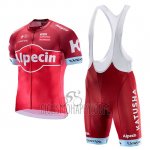 Katusha Alpecin Cycling Jersey Bib Short 2017 Short Sleeve Red
