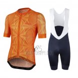 Le Col Cycling Jersey Bib Short 2020 Men Short Sleeve Orange