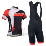 Monton Cycling Jersey Bib Short 2014 Men Short Sleeve Red and Black