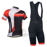 Monton Cycling Jersey Bib Short 2014 Men Short Sleeve Red and Black