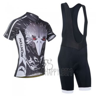 Monton Cycling Jersey Bib Short 2014 Men Short Sleeve Silver and Marron