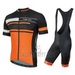 Nalini Fatica Cycling Jersey Bib Short 2018 Men Short Sleeve Orange