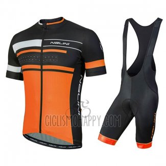 Nalini Fatica Cycling Jersey Bib Short 2018 Men Short Sleeve Orange