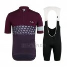 Rapha Cycling Jersey Bib Short 2021 Men Short Sleeve Dark Purple