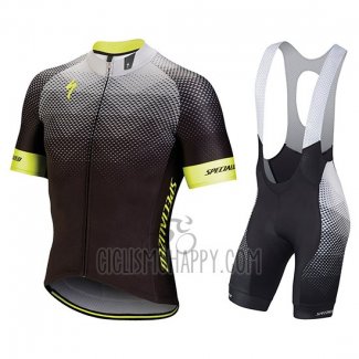 Specialized Cycling Jersey Bib Short 2018 Men Short Sleeve Black Gray Yellow