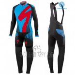 Specialized Cycling Jersey Bib Tight 2016 Men Long Sleeve Black and Blue